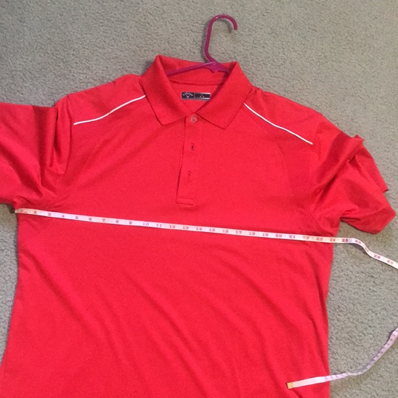 Red short sleeve Golf Shirt - Picture 6 of 7